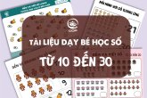 Tài liệu dạy bé học đếm số từ 10 đến 30