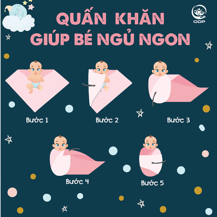 Cách quấn kén cho trẻ sơ sinh cực đơn giản.